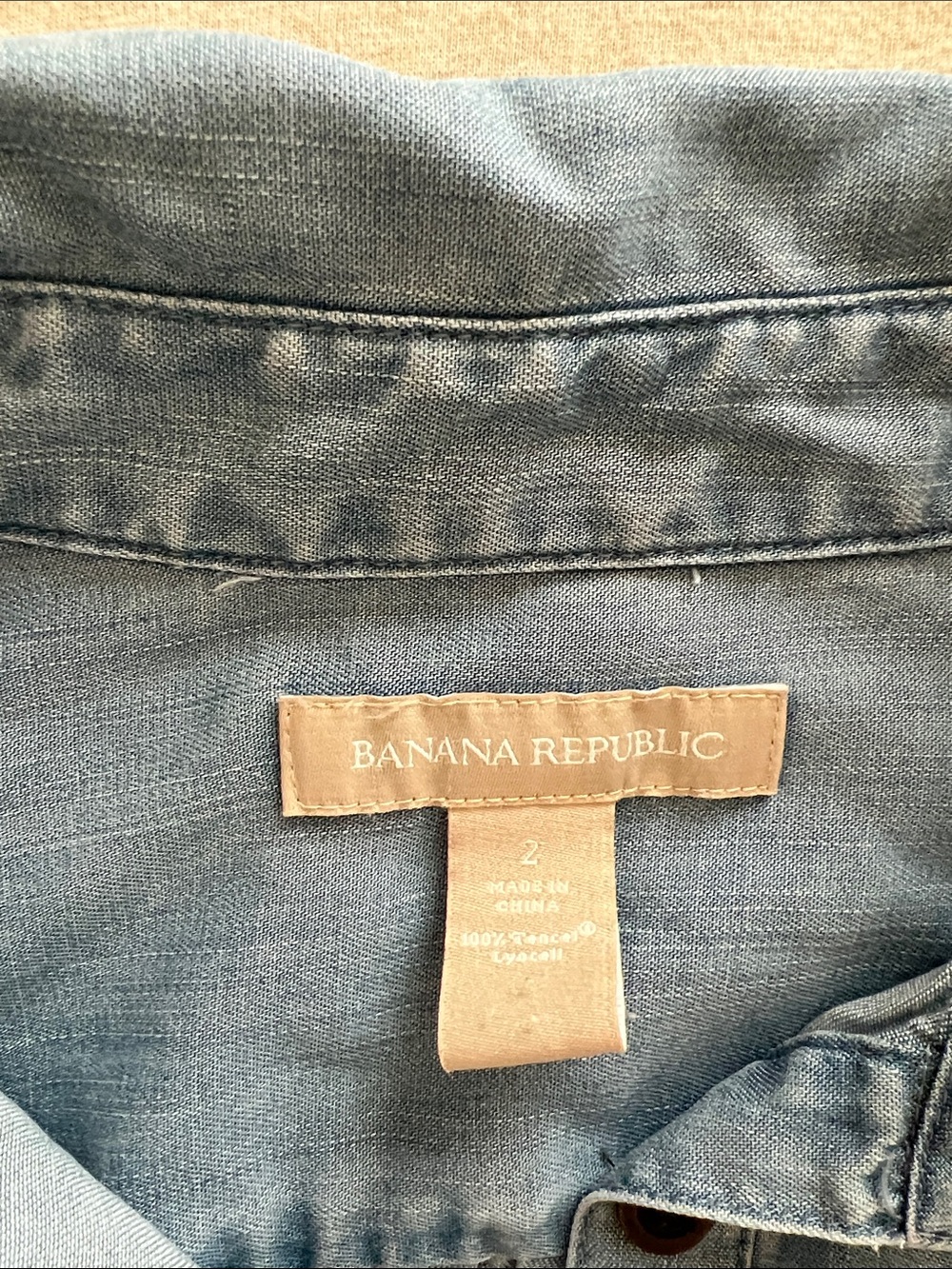Banana Republic Light Blue Denim Shirt Midi Dress - Picture 3 of 4